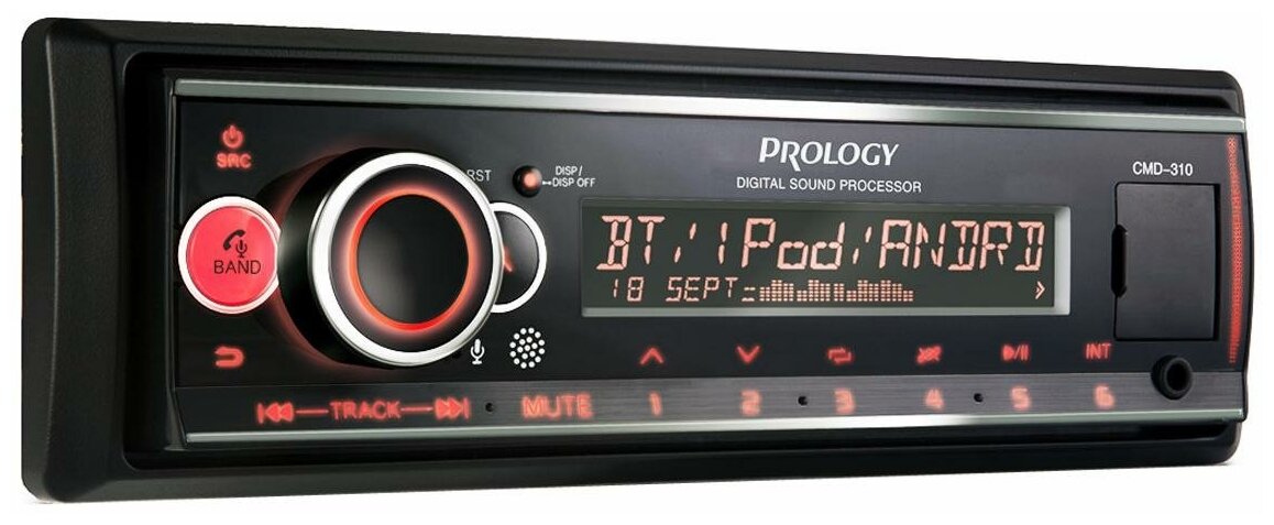 Головное устройство PROLOGY CMD-310 FM/USB/BT ресивер с DSP процессором