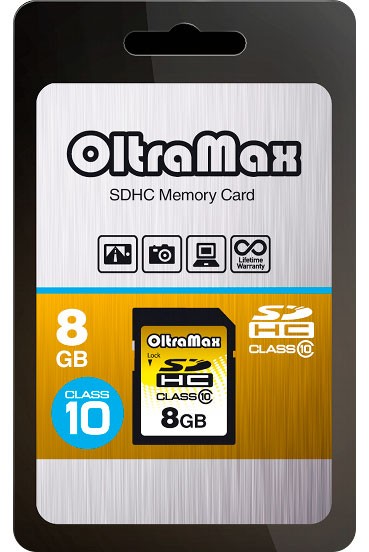 Видеорегистратор  Карта SDHC 8Gb OltraMax